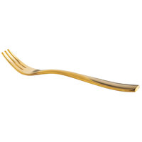Bon Chef S3008GM Manhattan 5 3/8 inch 18/10 Extra Heavy Weight Matte Gold Stainless Steel Oyster Fork - 12/Pack