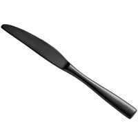 Bon Chef S3011BM Manhattan 9" 18/10 Extra Heavy Weight Matte Black Stainless Steel Dinner Knife - 12/Pack