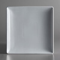 Oneida R4020000143S Fusion 9 1/2 inch Bright White Porcelain Square Plate - 12/Case
