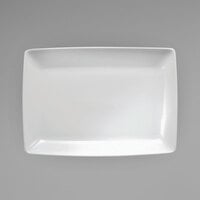 Oneida R4020000371S Fusion Square 13 inch x 9 inch Bright White Porcelain Rectangular Platter - 12/Case