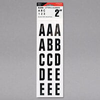 Cosco 098131 Black Adhesive 2" Helvetica Letters and Numbers - 99 Characters
