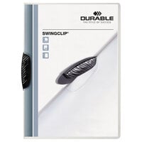 Durable 226301 Swingclip Clear Letter Sized 30 Page Report Cover - 25/Pack