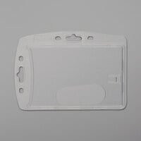 Durable 890519 3 3/8 inch x 2 1/8 inch Clear Acrylic Horizontal / Vertical Clip Badge Holder - 10/Pack