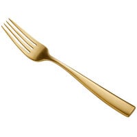 Bon Chef S3017GM Manhattan 8 3/8" 18/10 Extra Heavy Weight Matte Gold Stainless Steel European Dinner Fork - 12/Pack