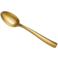 Bon Chef S3000GM Manhattan 6 1/2" 18/10 Extra Heavy Weight Matte Gold Stainless Steel Teaspoon - 12/Pack