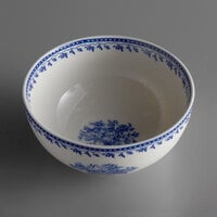 Oneida L6703061730 Lancaster Garden 7 oz. Blue Porcelain Bowl - 48/Case