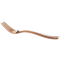 Bon Chef S3007RG Manhattan 6 3/4 inch 18/10 Extra Heavy Weight Rose Gold Stainless Steel Salad Fork - 12/Pack