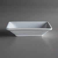 Oneida R4020000982 Fusion 4 inch Bright White Porcelain Rectangular Serving Dish - 72/Case