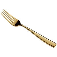 Bon Chef S3017G Manhattan 8 3/8" 18/10 Extra Heavy Weight Gold Stainless Steel European Dinner Fork - 12/Pack