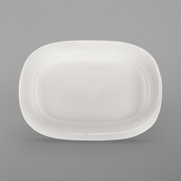 Oneida R4898998365 Chord 10 5/8 inch x 7 5/16 inch White Porcelain Oval Platter - 12/Case