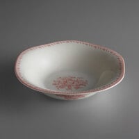Oneida L6703052761 Lancaster Garden 15 oz. Pink Porcelain Bowl - 24/Case