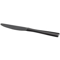 Bon Chef S3011B Manhattan 9 inch 18/10 Extra Heavy Weight Black Stainless Steel Dinner Knife - 12/Pack