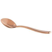 Bon Chef S3001RGM Manhattan 6 3/8 inch 18/10 Extra Heavy Weight Matte Rose Gold Stainless Steel Bouillon Spoon - 12/Pack