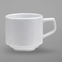 Oneida R4840000531 Circa 9.5 oz. Stackable Bright White Porcelain Cup - 36/Case