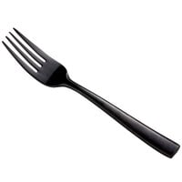 Bon Chef S3007BM Manhattan 6 3/4" 18/10 Extra Heavy Weight Matte Black Stainless Steel Salad Fork - 12/Pack