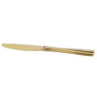Bon Chef S3011G Manhattan 9 inch 18/10 Extra Heavy Weight Gold Stainless Steel Dinner Knife - 12/Pack