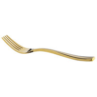 Bon Chef S3007G Manhattan 6 3/4 inch 18/10 Extra Heavy Weight Gold Stainless Steel Salad Fork - 12/Pack
