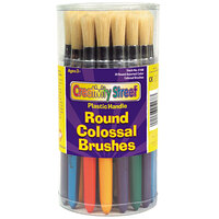 Creativity Street 5168 Chenille Kraft Colossal Brush with Round Natural Bristles - 30/Set