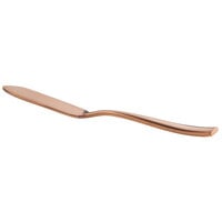 Bon Chef S3010RGM Manhattan 6 1/4 inch 18/10 Extra Heavy Weight Matte Rose Gold Stainless Steel Butter Knife - 12/Pack