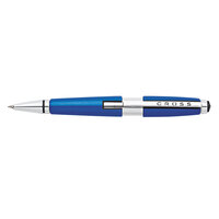 Cross AT05553 Edge Pen Black Ink .7 mm Medium Point Rollerball Pen with Blue Barrel