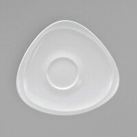 Oneida R4700000500 Mood 6 3/4 inch Bright White Porcelain Saucer - 36/Case