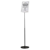 Durable 558957 Sherpa Infobase 40-60 inch Adjustable Metal Stand with 8 1/2 inch x 11 inch Insert Space