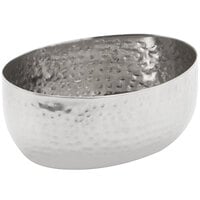 American Metalcraft HS4 4 oz. Oval Hammered Stainless Steel Sauce Cup