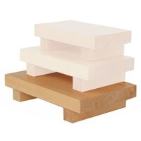 Large Wood Sushi Serving Board -10 1/2 inch x 7 inch x 2 1/4 inch - 6/Pack