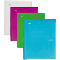 Mead 38130 Letter Size Assorted Pastel Color 2 Pocket Folder with Prongs - 4/Set