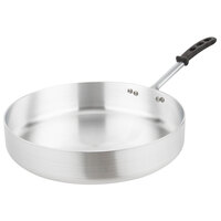 Vollrath 67737 Wear-Ever 7.5 Qt. Straight Sided Aluminum Saute Pan with TriVent Silicone Handle