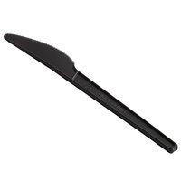 EcoChoice Heavy Weight 6 1/2 inch Black CPLA Plastic Knife - 50/Pack