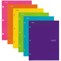 Five Star 38056 Trend Design Letter Size Assorted Color 4 Pocket Portfolio Folder - 6/Pack