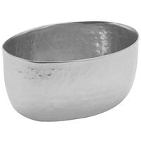 American Metalcraft HS3 3 oz. Oval Hammered Stainless Steel Sauce Cup