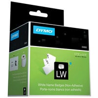 DYMO 30856 LabelWriter 2 7/16 inch x 4 3/16 inch White Name Badge Insert Non-Adhesive Label Roll - 250/Roll