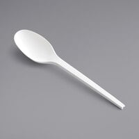 EcoChoice Heavy Weight Compostable 6 1/2" White CPLA Plastic Spoon - 50/Pack