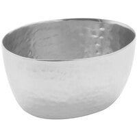 American Metalcraft HS2 2 oz. Oval Hammered Stainless Steel Sauce Cup