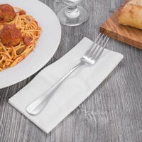 Oneida T148FDIF Baguette 8 5/8 inch 18/10 Stainless Steel Extra Heavy Weight European Size Table Fork - 12/Case