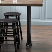 Lancaster Table & Seating 5 inch x 22 inch Black 3 inch Counter Height End Column Cast Iron Table Base