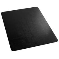 ES Robbins 128013 TrendSetter 48" x 36" Black Vinyl Rectangle Straight Edge Low Pile Carpet Chair Mat with AnchorBar Backing