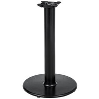 Lancaster Table & Seating 22 inch Round Black 4 1/2 inch Counter Height Column Cast Iron Table Base