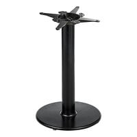 Lancaster Table & Seating Cast Iron 22" Round Black 4" Counter Height Column Table Base