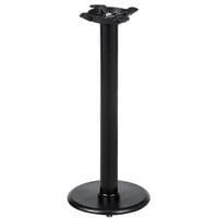 Lancaster Table & Seating 17 inch Round Black 3 inch Counter Height Column Cast Iron Table Base