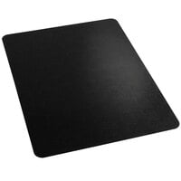 ES Robbins 132013 EverLife 48" x 36" Black Vinyl Rectangle Straight Edge Heavy Use Hard Floor Chair Mat