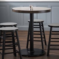 Lancaster Table & Seating 22 inch Round Black 3 inch Counter Height Column Cast Iron Table Base