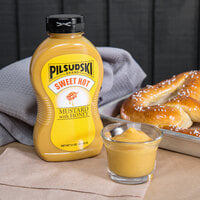 Pilsudski Sweet Hot Honey Mustard 12 oz. Upside Down Squeeze Bottle