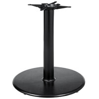 Lancaster Table & Seating 30 inch Black 4 1/2 inch Counter Height Round Column Stamped Steel Table Base