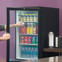 Beverage-Air CT96HC-1-B Black Countertop Display Refrigerator with Swing Door