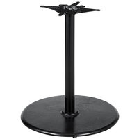 Lancaster Table & Seating 30 inch Black 3 inch Counter Height Round Column Stamped Steel Table Base