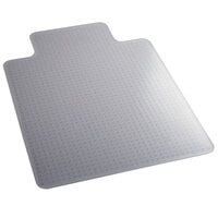 ES Robbins 122083 EverLife 48" x 36" Clear Vinyl Lipped Crystal Edge Medium Pile Carpet Chair Mat with AnchorBar Backing