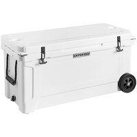 CaterGator CG100WHW White 100 Qt. Mobile Rotomolded Extreme Outdoor Cooler / Ice Chest